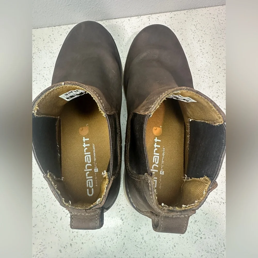 Carhartt Chelsea Wedge Boot Brown Oil Tanned Leather Slip On Men’s Size 12 - Picture 5 of 10